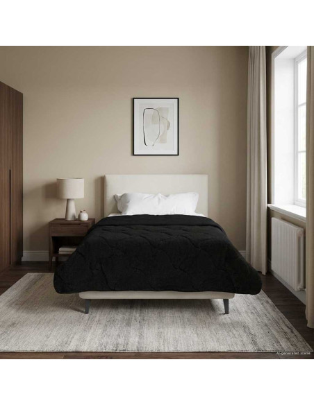 Piumone Completo Annuale Trapuntato Nero 140 x 220 cm