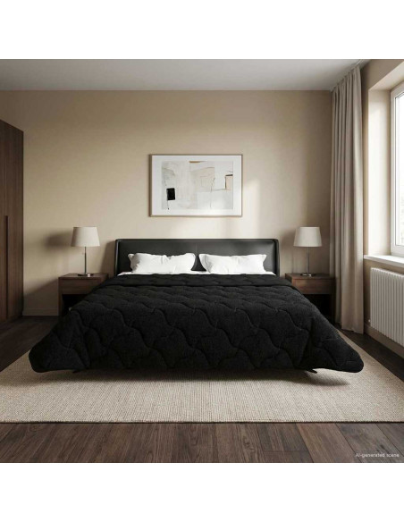 Piumone Completo Annuale Trapuntato Nero 220 x 240 cm