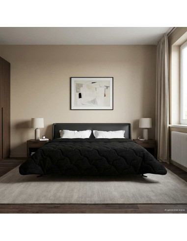 Piumone Completo Annuale Trapuntato Nero 240 x 260 cm