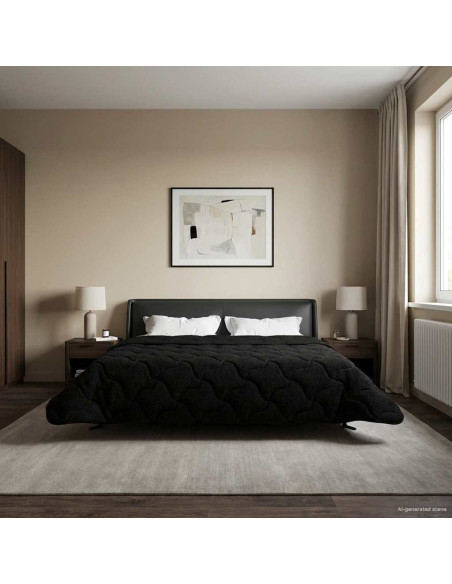 Piumone Completo Annuale Trapuntato Nero 240 x 260 cm