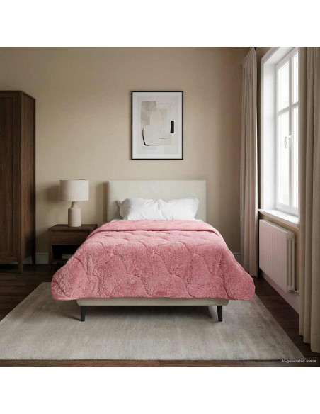 Piumone Completo Annuale Trapuntato Rosa 155 x 200 cm