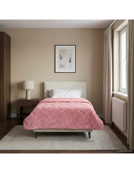 Piumone Completo Annuale Trapuntato Rosa 135 x 220 cm