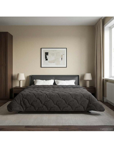 Duvet Invernale Trapuntato Antracite 200 x 240 cm