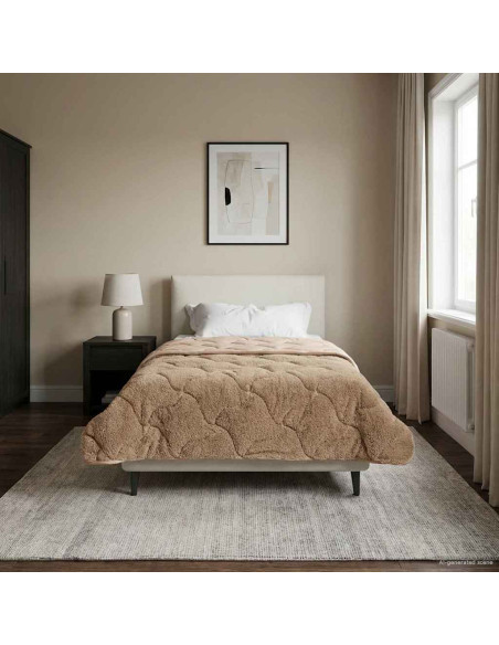 Duvet Invernale Talpa 155 x 200 cm Microfibra e Fleece Teddy