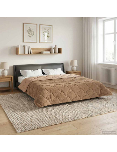 Duvet Invernale Talpa 240 x 260 cm Microfibra e Fleece Teddy