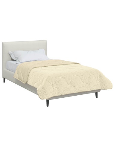 Duvet Invernale Crema 140 x 200 cm Microfibra e Fleece Teddy