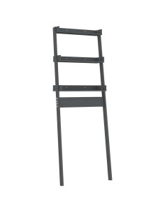 Rastrelliera da Bagno Grigia 63,5x32x179 cm Legno Massello Pino 2