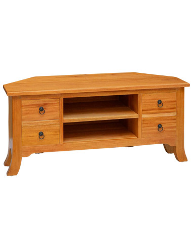 Mobile TV Naturale 100 x 40,5 x 46 cm Legno di Mogano Massello