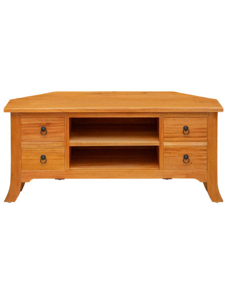 Mobile TV Naturale 100 x 40,5 x 46 cm Legno di Mogano Massello