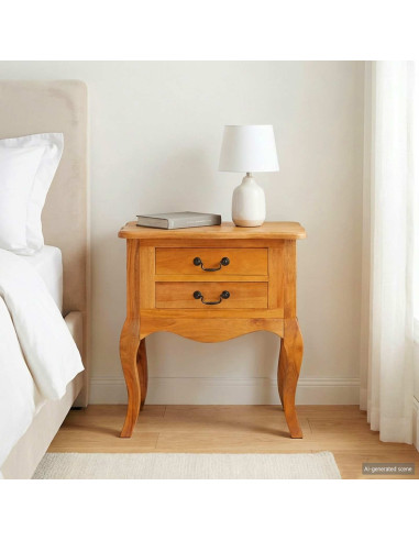 Tavolo laterale con cassetto Naturale 60,5 x 30 x 61 cm