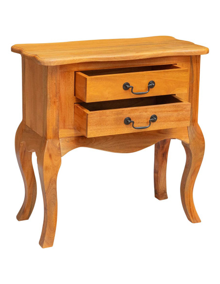 Tavolo laterale con cassetto Naturale 60,5 x 30 x 61 cm