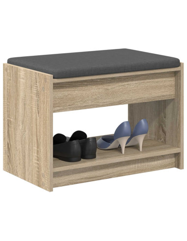 Panca per ingresso con cuscino Rovere Sonoma 63 x 38 x 45 cm