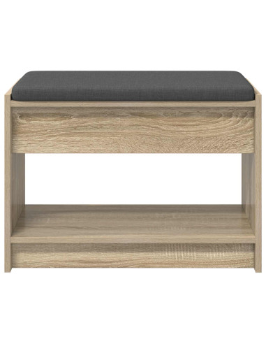 Panca per ingresso con cuscino Rovere Sonoma 63 x 38 x 45 cm