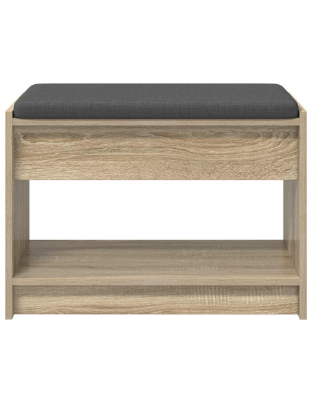 Panca per ingresso con cuscino Rovere Sonoma 63 x 38 x 45 cm