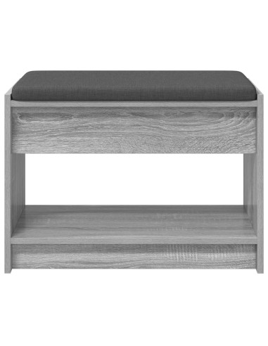 Panca per ingresso con cuscino Sonoma grigia 63 x 38 x 45 cm