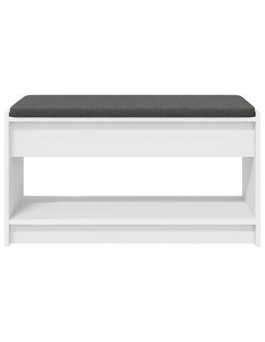 Panca per ingresso con cuscino Bianco 83 x 38 x 45 cm