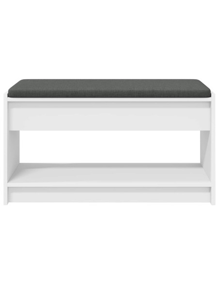 Panca per ingresso con cuscino Bianco 83 x 38 x 45 cm