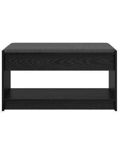 Panca per ingresso con cuscino Rovere Nero 83 x 38 x 45 cm