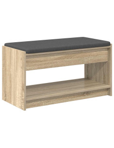Panca per ingresso con cuscino Rovere Sonoma 83 x 38 x 45 cm 2