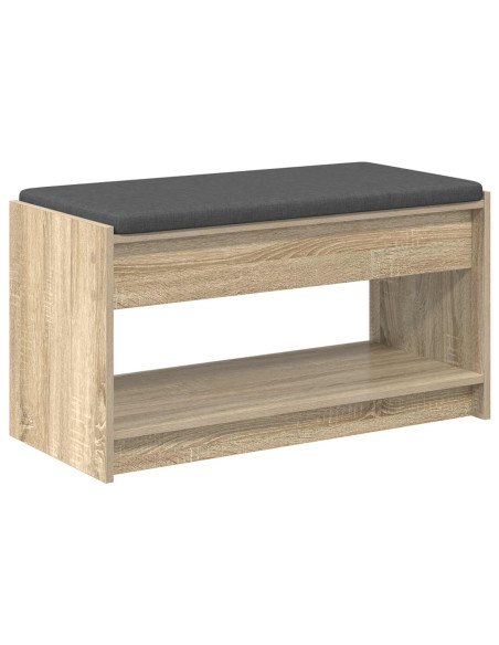 Panca per ingresso con cuscino Rovere Sonoma 83 x 38 x 45 cm