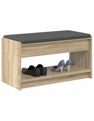 Panca per ingresso con cuscino Rovere Sonoma 83 x 38 x 45 cm