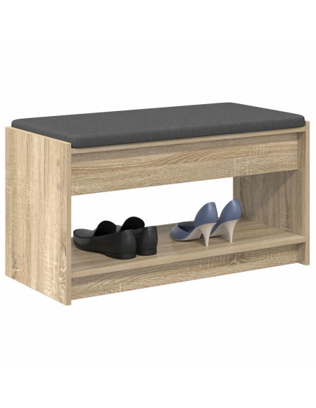 Panca per ingresso con cuscino Rovere Sonoma 83 x 38 x 45 cm