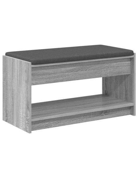 Panca per ingresso con cuscino Sonoma grigia 83 x 38 x 45 cm