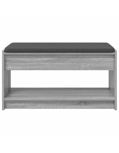 Panca per ingresso con cuscino Sonoma grigia 83 x 38 x 45 cm