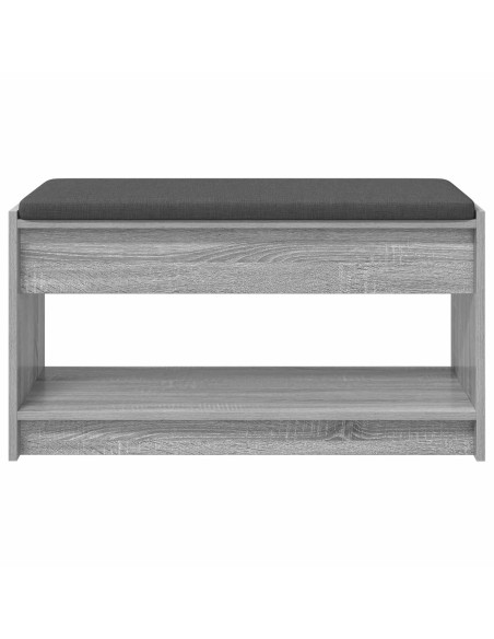 Panca per ingresso con cuscino Sonoma grigia 83 x 38 x 45 cm