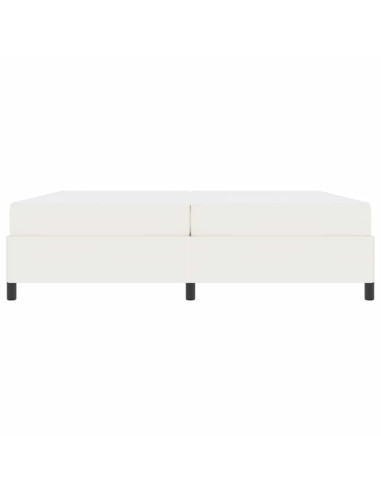 Struttura del letto con materasso Crema 200 x 200 cm Tessuto
