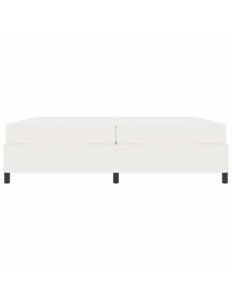 Struttura del letto con materasso Crema 200 x 200 cm Tessuto