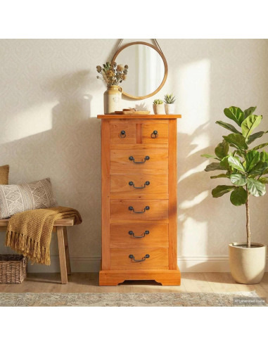 Cassettiera con cassetto Naturale 45 x 35 x 100,5 cm