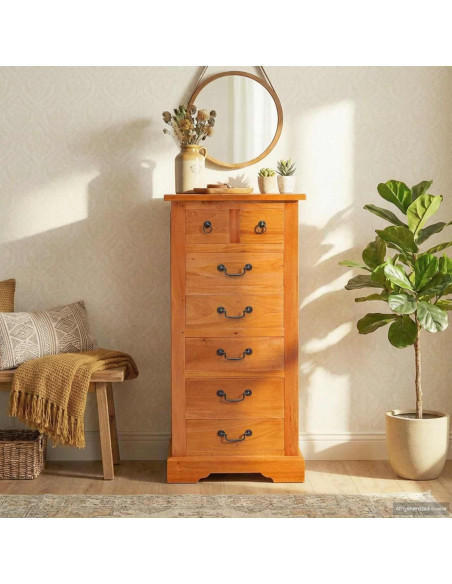 Cassettiera con cassetto Naturale 45 x 35 x 100,5 cm