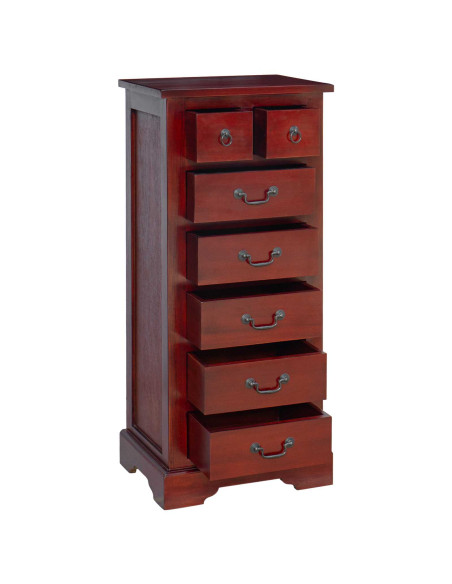Cassettiera Marrone 45 x 35 x 100,5 cm Legno di Mogano Massello