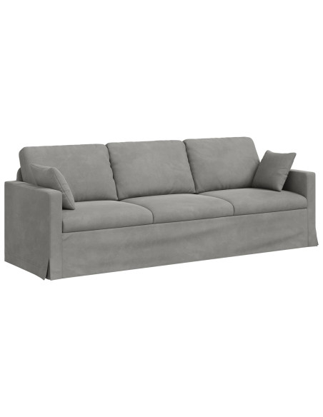Divano 2 pcs Grigio chiaro 228 x 78 x 80 cm Velluto