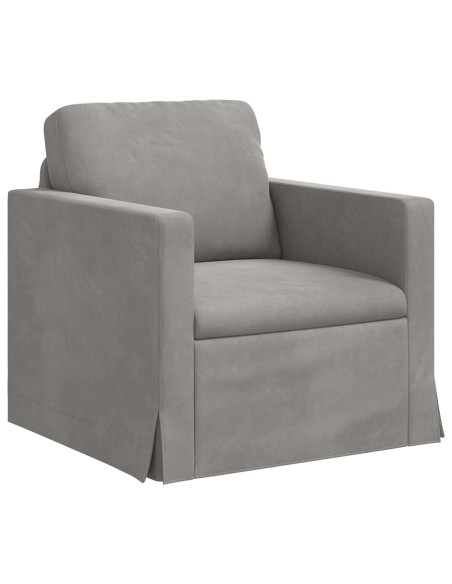 Divano 2 pcs Grigio chiaro 228 x 78 x 80 cm Velluto