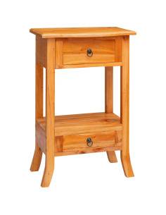 Tavolo consolle con cassetto Naturale 50,5 x 30 x 75,5 cm 2