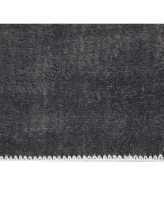 Tappeto Lungo Stampato Lavabile Antracite 80x300 cm Poliestere 2