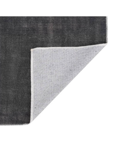 Tappeto Lungo Stampato Lavabile Antracite 80x300 cm Poliestere