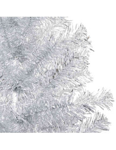 Albero di Natale Preilluminato con Palline Argento 120 cm PET 2