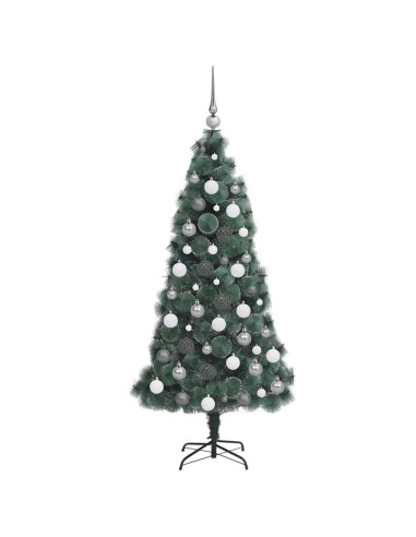 Albero di Natale artificiale preilluminato con set di palline