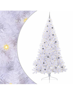 Albero di Natale artificiale Bianco 240 cm PVC e Acciaio 2
