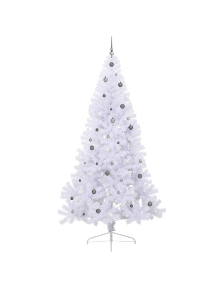 Albero di Natale artificiale Bianco 240 cm PVC e Acciaio