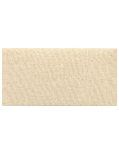 Testiera da Parete 12 pcs Crema 30 x 15 cm Tessuto