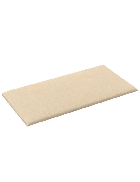 Testiera da Parete 12 pcs Crema 30 x 15 cm Tessuto