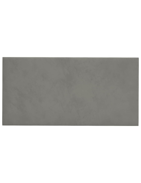 Testiera da Parete 12 pcs Grigio chiaro 30 x 15 cm Velluto