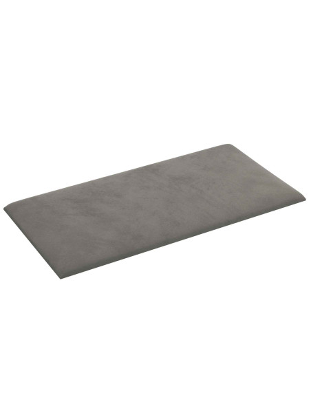 Testiera da Parete 12 pcs Grigio chiaro 30 x 15 cm Velluto