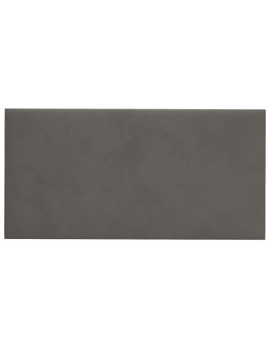 Testiera da Parete 12 pcs Grigio scuro 30 x 15 cm Velluto