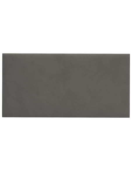 Testiera da Parete 12 pcs Grigio scuro 30 x 15 cm Velluto