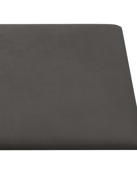 Testiera da Parete 12 pcs Grigio scuro 30 x 15 cm Velluto